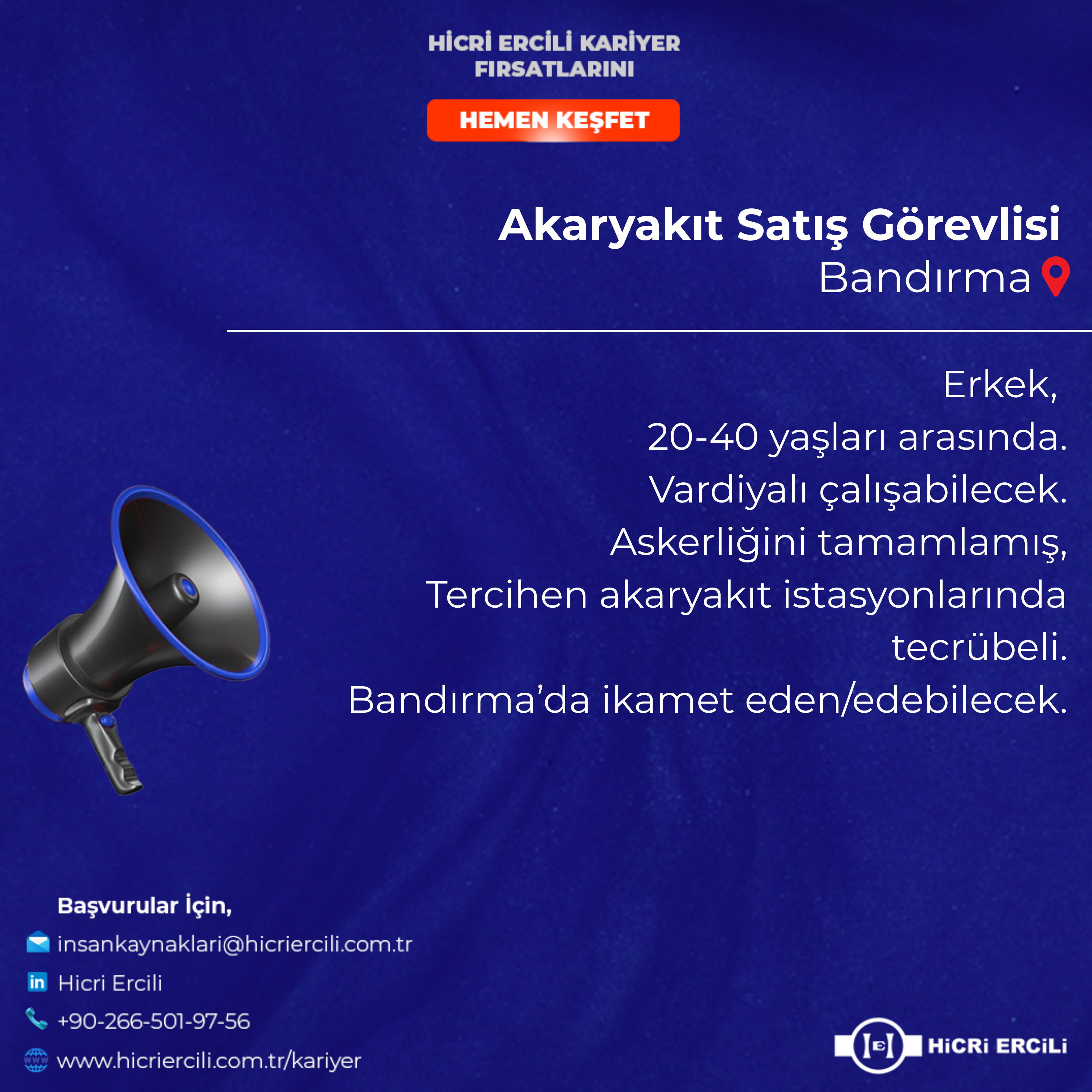 Akaryakıt Satış Elemanı(Pompacı)