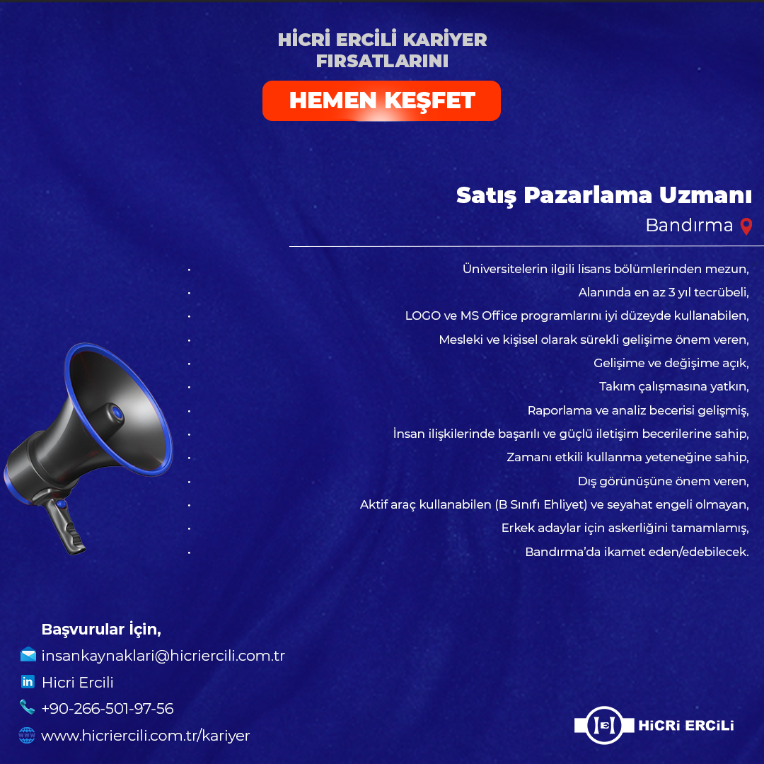Yurtiçi Satış Uzmanı